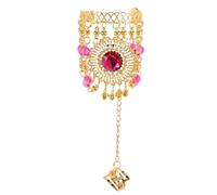 FRCOLOR 1 Pair Boho Belly Dancer Bracelets with Rhinestone Metal Design, Comfortable Fit and Quick to Put or Take, Costume Party Accessories and Women