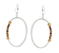FRCOLOR 1 Pair Elliptical Dangler Earrings for Women Creative Geometric Natural Jewelry Fashionable Accessory for Parties Casual Wear and