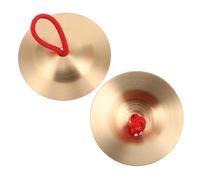 FRCOLOR 1 Pair Mini Copper Finger Cymbals Friendly Percussion Instrument for Early Education Dance Parties for Developing Rhythm Skills and Musical Interest