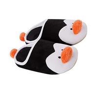 FRCOLOR 1 Pair Penguin Slippers Adorable Cartoon Design Comfortable Fleece Warm Indoor House Shoes for Boys for Christmas Everyday Use Lightweight Cozy Footwear Random Color