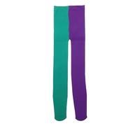 FRCOLOR 1 Pair Performance Pantyhose for Women Green and Purple Elastic Polyester Costume Socks Accessory Suitable for Carnival Party and Stage Performance