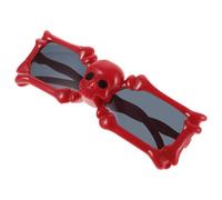FRCOLOR 1 Pair Stylish Skull Shaped Sunglasses Lightweight Decorative Party Glasses for Halloween Birthday and Costume Parties Unique Novelty Eyewear for Adults