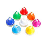 FRCOLOR 1 Set Colorful Diatonic Metal Hand Bells Educational Musical Instrument for Early Education Play for Language and Memory Development Boys