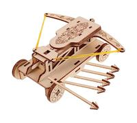FRCOLOR 1 Set DIY Wooden Catapult Model Kit Educational Plaything for Science Learning Natural Construction Develops Hand Eye Coordination for Students and Teens