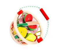 FRCOLOR 1 Set Educational Fruits Cutting Set for Realistic Play Food with Storage Bucket for Early Childhood Cognitive Learning and Imaginative Play