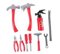 FRCOLOR 1 Set Fireman Role Play Costume Set for Firefighting Accessories Realistic Firemen Tools Hat Dress Up for Imaginative Play Fire Safety Awareness