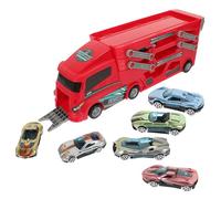 FRCOLOR 1 Set Foldable Transport Truck for Cartoon Vehicle Model with Cars Develops Coordination Imagination Social Skills Boys