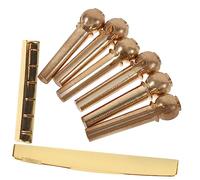 FRCOLOR 1 Set Guitar Bridge Saddle Nut Replacement Set Durable Guitar Bridge Pins Includes Professional String Pins for Musicians