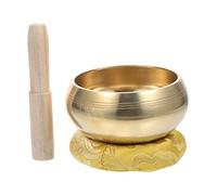 FRCOLOR 1 Set Handmade Singing Bowl with Cushion Stick for Meditation Yoga and Stress Relief Portable Buddhist Sound Bowl for Relaxation and Mindfulness
