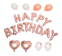 FRCOLOR 1 Set Happy Birthday Balloon Set Vibrant Birthday Decorations for Women Aluminum Foil Latex Balloons Party Accessories for Unforgettable Celebrations