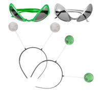FRCOLOR 1 Set Headband and Glasses Set Funny Cosplay Party Accessory for Street Shopping and Outdoor Activities Creative Hair Decor to Stand Impress
