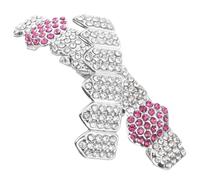 FRCOLOR 1 Set Hip Hop Teeth Grill Kit Rhinestone Metal Mouth Decoration for Parties Cosplay Performances Lightweight Easy to Wear Grills for Adults