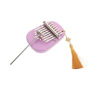 FRCOLOR 1 Set Keys Portable Thumb Piano Kalimba Mini Wooden Finger Piano for Beginners Compact Design with Elegant Purple Oval Shape for Travel and Outdoor Music Enjoyment