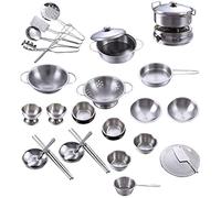 FRCOLOR 1 Set Kitchen Set Mini Stainless Steel Cooking Accessories for Boys and Fun Pretend Play Kitchen Utensils to Enhance Imagination and Cognitive Skills