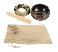 FRCOLOR 1 Set Meditation Singing Bowl Handcrafted Copper Sound Bowl for Mindfulness Includes Mallet for Yoga and Healing Practices Diameter Random Color