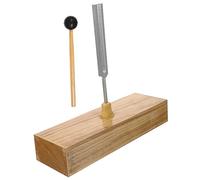 FRCOLOR 1 Set Metal Tuning Fork with Base and Hammer for Physical Acoustic Experiments Durable Educational Resonance Instrument for Clean Sound Production