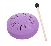 FRCOLOR 1 Set Mini Steel Tongue Drum Notes Percussion Instrument for Adults for Music Education Meditation Relaxation for Music Lovers Purple