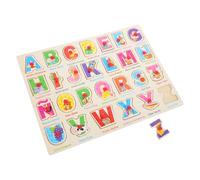 FRCOLOR 1 Set Spanish Puzzle Board for Educational Language Learning for Early Development and Cognitive Skills