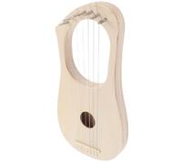 FRCOLOR 1 Set String Lyre Harp Acoustic Instrument Authentic Greek Craftsmanship for Musicians Elegant Beige Design for Folk and Classical Music Performances