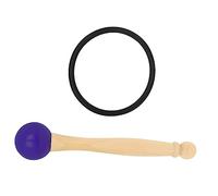 FRCOLOR 1 Set Tibetan Singing Bowl Mallet with Rubber Ring Wooden Knocking Stick for Crystal Bowls Durable Comfortable Grip Suitable for Various Needs
