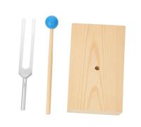 FRCOLOR 1 set Tuning Fork Durable Aluminum Alloy Tuning Fork with Wooden Hammer for Experiment Meditation and Vibration Therapy for Sound Healing and Relaxation