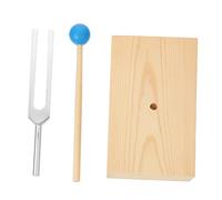 FRCOLOR 1 set Tuning Fork with Hammer Wooden Box Physical Experiment Tool Durable Alloy Design Easy to Use Musical Instrument