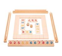 FRCOLOR 1 Set Wooden Shut The Box Board Game Interactive Math Game for Family and Friends for Parties Bars and Gatherings and Reusable for All Ages