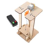 FRCOLOR 1 Set Wooden Stem Project for Educational Elevator Assemble Model for Interactive Learning and Creative Skill Development