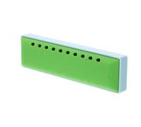 FRCOLOR 10-hole Blues Harmonica 20 Tones Abs Music Instrument for Beginners with Storage Box, Creative Green and Light Blue Folk Wind Instrument Suitable for Children and Music Learners