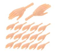 FRCOLOR 10 Pairs Jointed Doll Hands Plastic Accessories Soft Realistic Touch for DIY Doll Makers Miniature Simulation Joint Hand Parts and Collecting