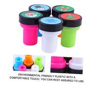 FRCOLOR 10 Pcs Christmas Cartoon Stamper for Self Inking Stampers with Santa Christmas Tree Snowflake Snowman Reindeer Designs for Party Favors and Classroom Rewards