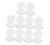 FRCOLOR 10 Pcs Eyelash Storage Boxes Transparent Plastic Lash Organizer with Diamond Cut Surface Portable Lightweight Lash Tray Case for Travel and Daily Cosmetic Use Suitable for Beauty