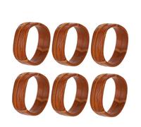 FRCOLOR 10 Pcs Genuine Leather Watch Strap Rings Replacement Loops Brown Anti-skid Keeper for Watch Bands Lightweight Watchband Accessory