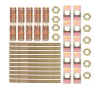 FRCOLOR 10 Sets M8 Half Moon Four-In-One Panel Furniture Connectors with Semi-Circular Washers, Wardrobe and Bed Assembly Fasteners for Panel Furniture Accessories