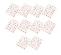 FRCOLOR 10 Sheets Christmas Nail Stickers Nail Art Supplies Xmas Snowflake Manicure Supplies TPU Pink