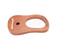 FRCOLOR 10 String String Lyre Harp Musical Instrument with Durable Strings and Note Tuning Wrench for Music Lovers Smooth Polished Body and Warm Sweet Tone Reliable Hand Carved Design