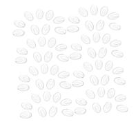 FRCOLOR 100 Pairs Transparent Insert Nose Pads for Glasses Soft Plastic Replacement Eyeglass Nose Pieces Comfortable Non-Slip Cushions for Daily Wear by Students and Office Workers