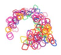 FRCOLOR 100 Pcs Colorful Geometric Linking Rings Links for Early Education Motor Skill Development Fine Motor Coordination Educational DIY Chain for Classroom and Stroller