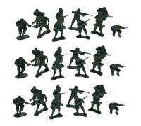 FRCOLOR 100 Pcs Plastic Army Men Figures with Styles Military Soldiers for Boys Realistic War Scene Simulation and Collection