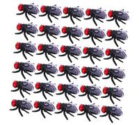 FRCOLOR 100 pcs Realistic Fake Fly Props Tricky for Halloween April Fools Day Mischief Party Decorations Haunted House Essentials