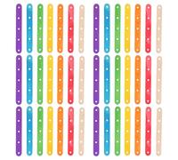 FRCOLOR 100 Pieces Colored Natural Wooden Ice Pop Sticks DIY Craft Sticks for Ice Cream Making and Home Art Projects Smooth Finish for Adults