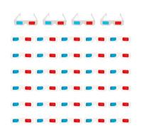 FRCOLOR 100Pcs 3D Cardboard Glasses Universal Lightweight Disposable Movie Glasses for Home Cinema Party