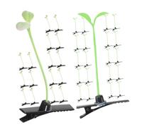 FRCOLOR 100pcs Bean Sprout Hair Clips Non Slip Cute Plant Hairpins for Women Playful Friendship Enhancer Party Accessories Mixed Pure Gradient Sprouts Fun Daily Wear Barrettes