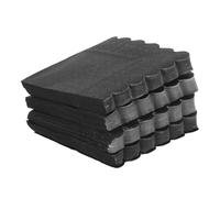 FRCOLOR 100pcs Black Fan-Shaped Napkins Scalloped Edge Disposable Paper Napkins for Table Great for Birthday Celebrations and Quick Cleanup