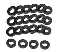 FRCOLOR 100pcs Black Plastic Flat Drum Screw Washers for Jazz Drum Kits Lugs Musical Instrument Replacement Parts