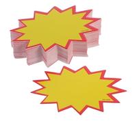 FRCOLOR 100pcs Blank Price Labels Paper Price Labels Easy to Write on Quick and Easy Labeling Yellow Bright and Eye-catching Design for Retail Environment