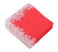 FRCOLOR 100pcs Christmas Paper Napkins Decorative Red Snowflake Disposable Napkins for Holiday Party Table Settings for Xmas Gatherings and Winter Celebrations