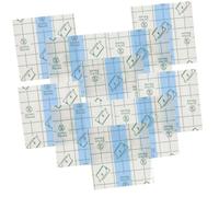 FRCOLOR 100pcs Disposable Adhesive Makeup Palettes 6cm Pu Film Self-adhesive Mixing Plates for Women Professional Cosmetic Use