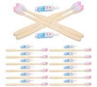 FRCOLOR 100Pcs Disposable Manual Toothbrush and Toothpaste Set, Individually Wrapped Travel Hotel Toothbrush Kit, OPP Film Packaging for Oral Care Random Style