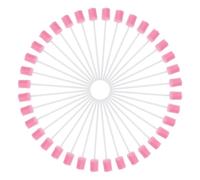 FRCOLOR 100pcs Disposable Pink Mouth Sponge Swabs Hexagon Shape Soft Oral Care Sticks for Gentle Teeth and Gum Cleaning Daily Use Hygiene